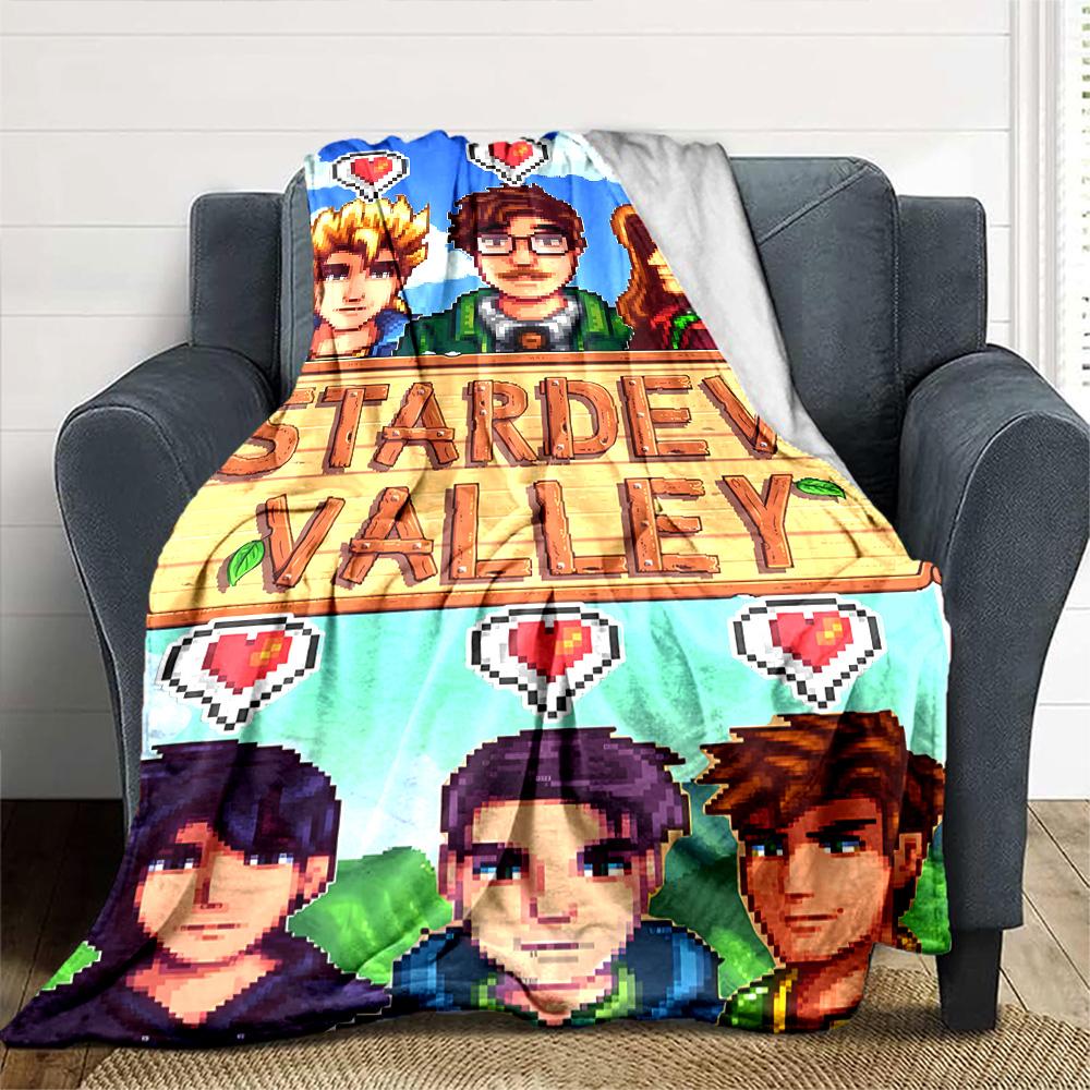 1pc Blanket - game Stardew Valley Print Design,Lightweight Blanket for Sofa,Bed- Soft &Warm,Gift for All Seasons