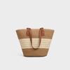 Straw Bag Tote Bag Large Capacity Beach Woven Shoulder Bag Vegetable Basket Bucket Bag