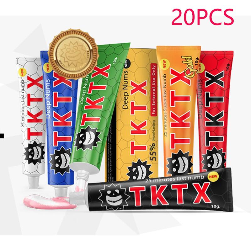 

20 шт. крем для татуировок tktx 10 г гель для онемения 55%