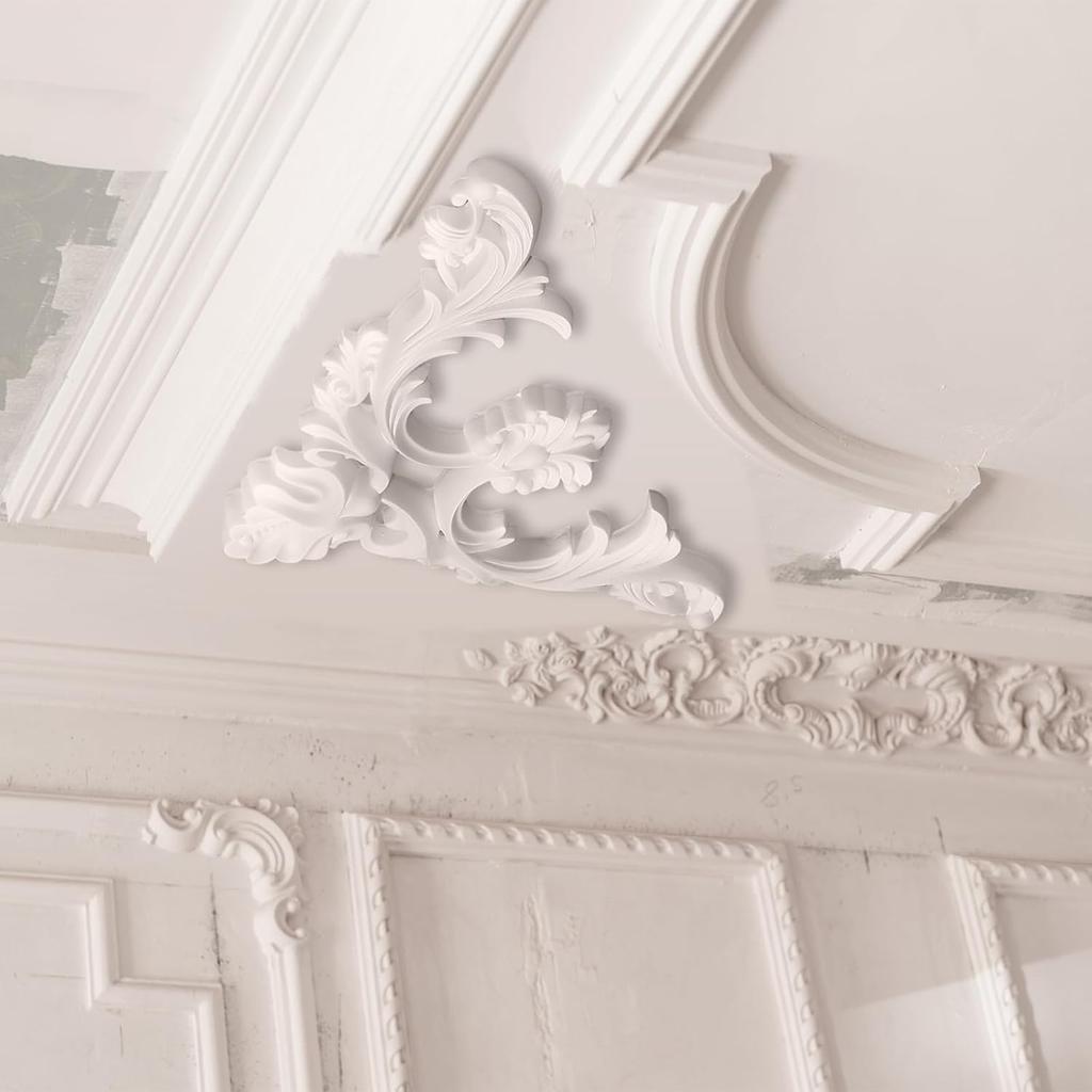 PU Ceiling Molding Corners Murals Trim Flower Background Wall Molding Kit Decorative Panels for Wall Medallion Ceiling