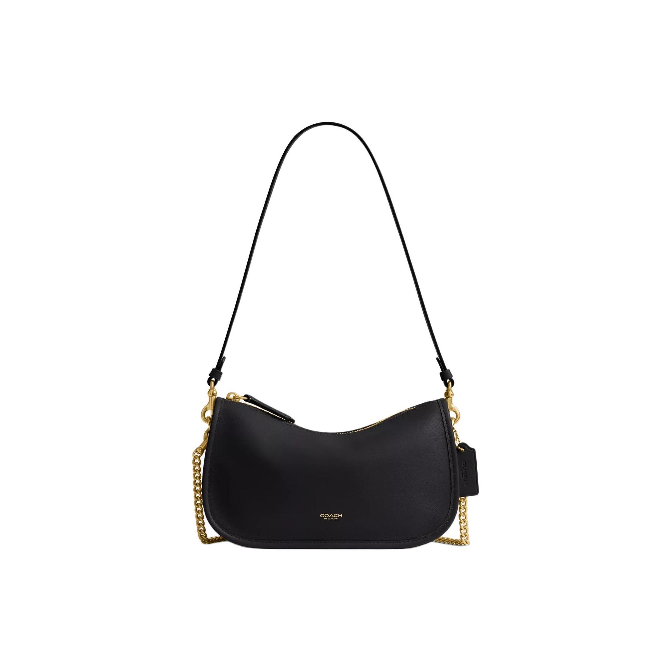 

Coach Waverly 24 Logo Pebbled Leather Crossbody Shoulder Bag Medium Women bags Black CCC36-B4BK Basic Set (Bag+Dust Bag)