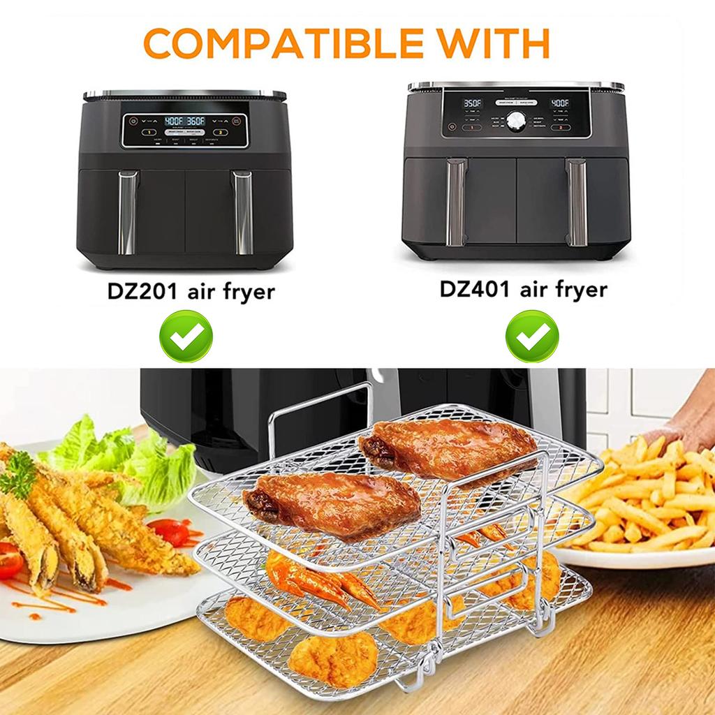 Stainless Steel Air Fryer Rack Oven Baking Dehydrator Rack Cooking Steamer Roasting Racks Air Fryer Accessories Kitchen Tools