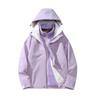 Unisex Windproof Waterproof Hooded Mountaineering Jacket with Detachable Liner - Two-Piece Set for Autumn and Winter.