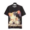 3D Digital Printed T-shirt for Men's and Women's Casual Round Neck