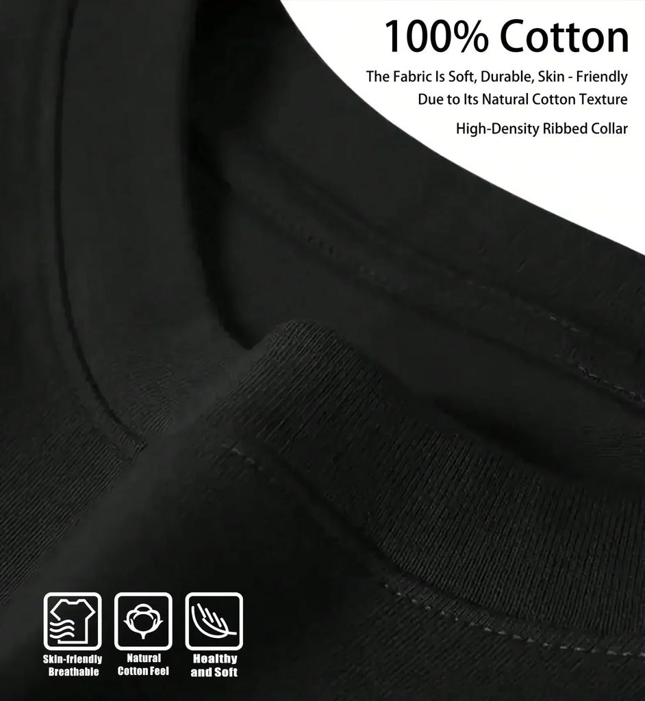 2025 Summer MF DOOM Men's T-shirt Hip-hop Men's and Women's Pure Cotton Printed Trendy Large-sized Breathable T-shirt Y2k