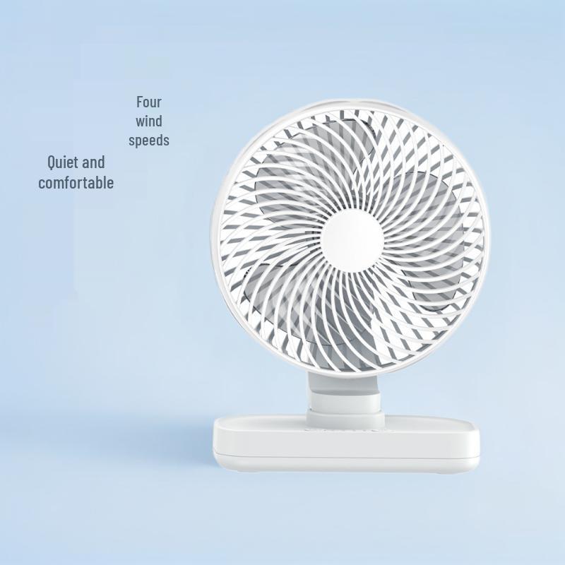 2025 Portable Silent Desktop Fan for Students with Free Rotation and Rechargeable Battery