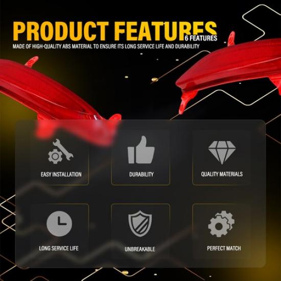 Rear Bumper Reflector Cover For 2013-2016 Hyundai Santa Fe Sport Left Right EXV