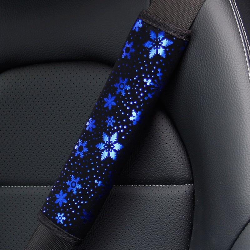 Bronzing Snowflake Car Seat Belt Pads Cover Shoulder Pads Protection Cushion Case