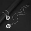 Vintage Viking Rune Compass Pendant Necklace for Men Stainless Steel Jewelry Gifts Collar Hombre Amulet Accessories