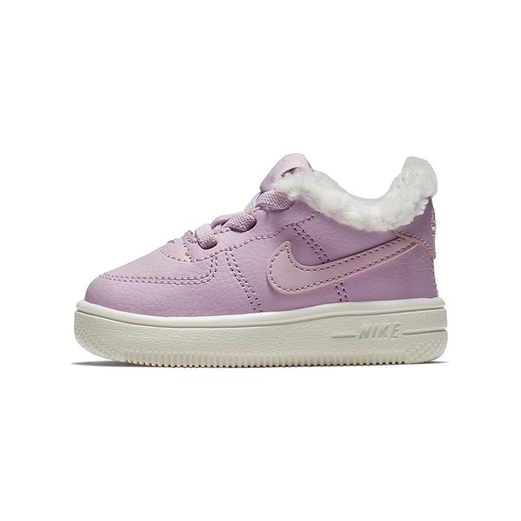 New Nike Air Force 1'18 SE Cushioned Wear Resistant Warm Low Top Toddler Shoes Light Pink Infant And Toddler AR1134-600