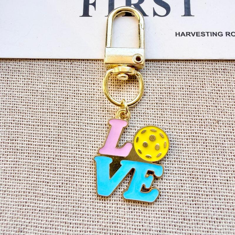 Pickleball Bag Tag Keyring Hot Selling English Pickball Pendant For Party Hoilday Handbag Birthday Gift Car Keychain Accessories