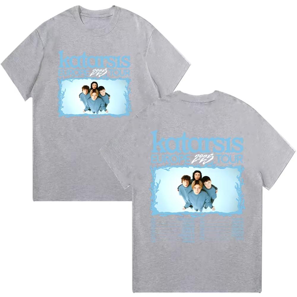 2026 Katarsis Europe Tour Tshirts Katarsis Band T Shirt Summer Pure Cotton Clothes Women Men Short Sleeve Y2K Casual Streetwear