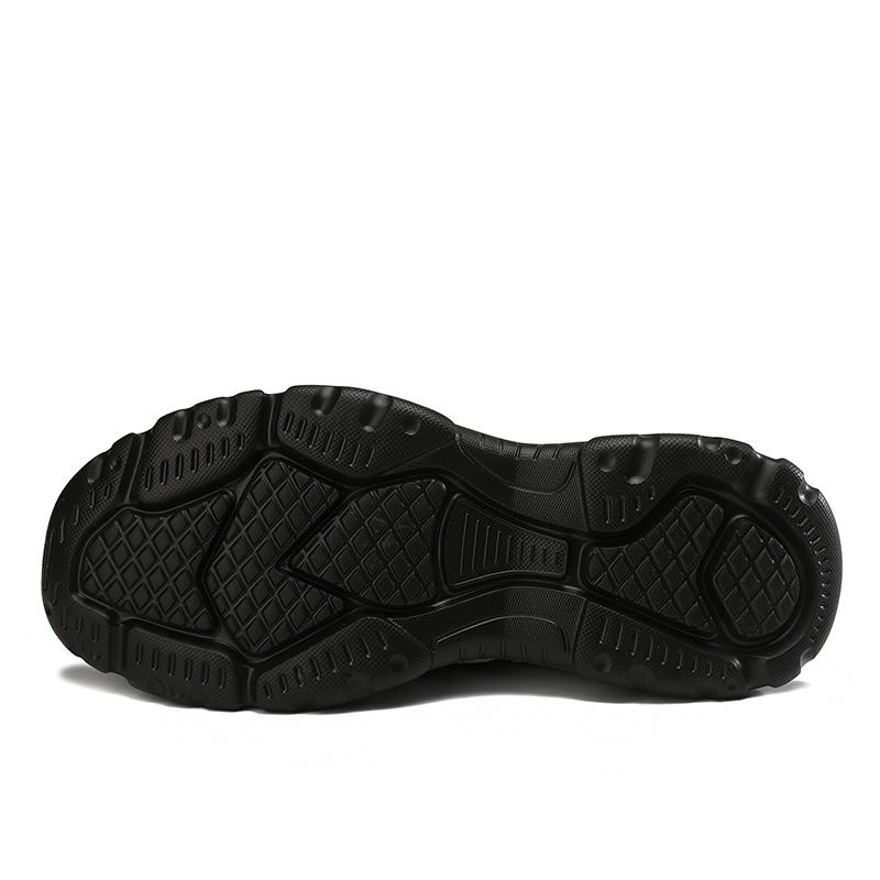 Men Work  Boots Non-Slip Puncture Kevlar Bottom Fashion  Shoes Waterproof Steel Toe Boots 7773 Black/Grey Size 39-46