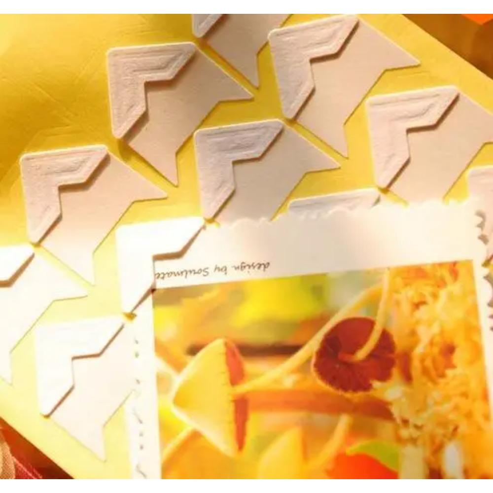 

120 Pcs/Lot 5 Sheets DIY Vintage Corner Kraft Paper Stickers For Photo Album Frame Decoration Scrapbooking Picture Protect Decor