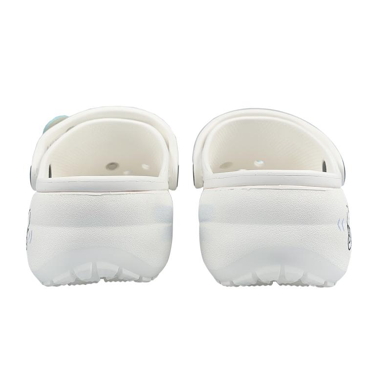 Crocs Classic Platform Clog Classic Cloud Crocs Vintage Gift Box Line Bier Puppy Button Bow All the Way Flowers Women's White Blue