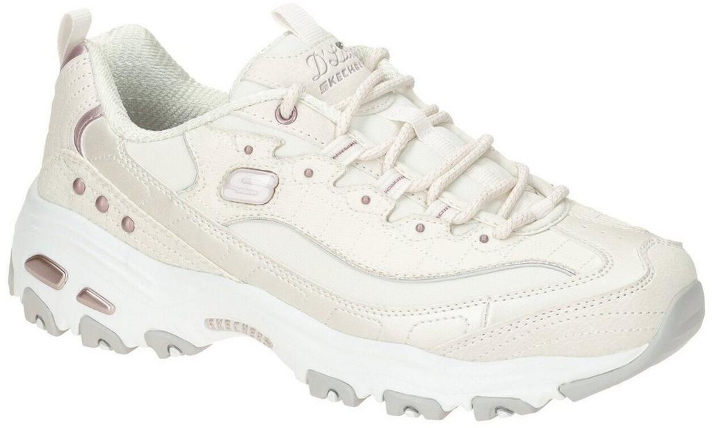 Skechers D'Lites Women White/lavender Sneakers