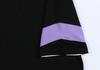 Monkey Flower Unisex Color Block Sleeve Regular Fit Short Sleeve T-Shirt/Mm1Wts01U Black
