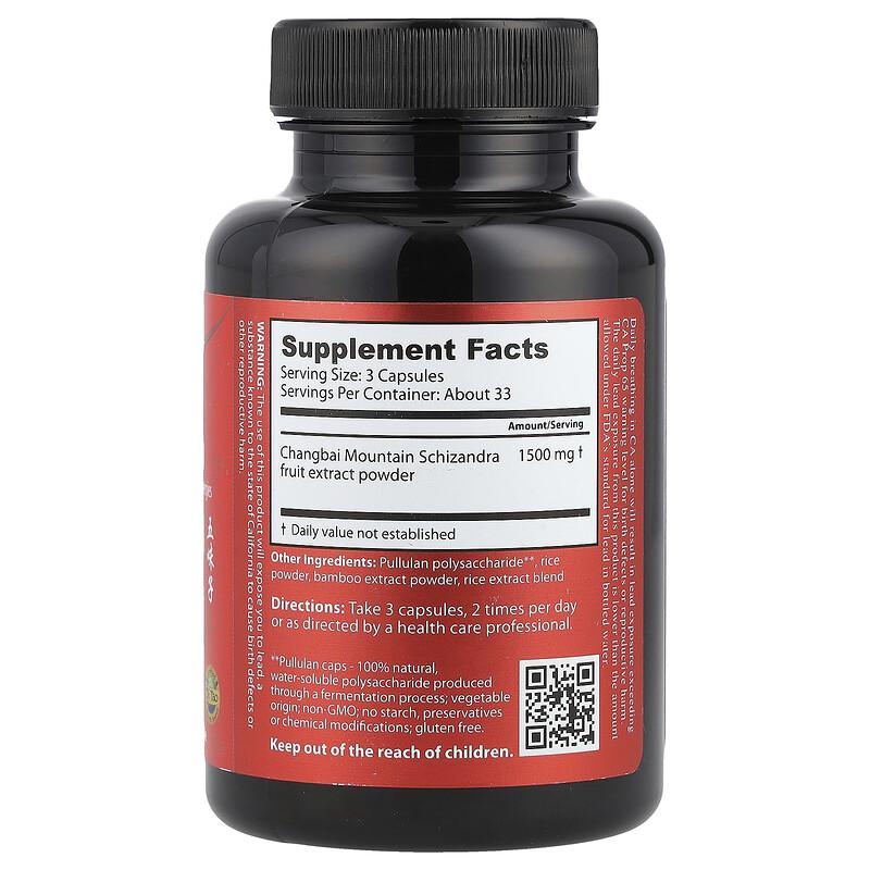 Schizandra, 500 Mg, 100 Capsules