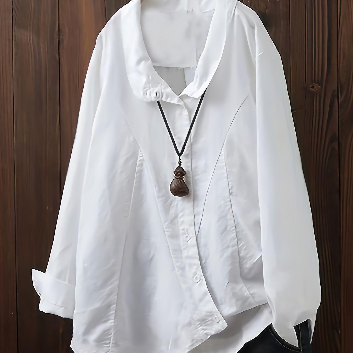 Women s Asymmetrical Casual Plus Size Shirt 0XL