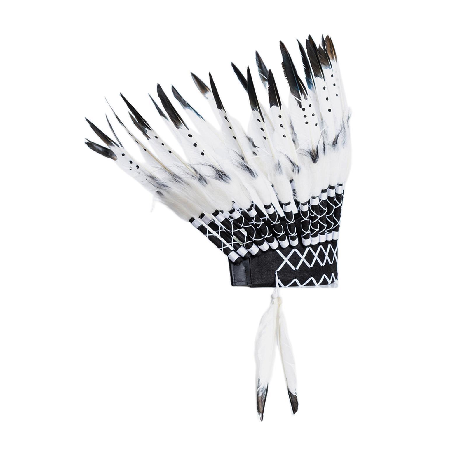 

Головной убор американского вождя индейцев фотореквизит для сценического косплея чёрный