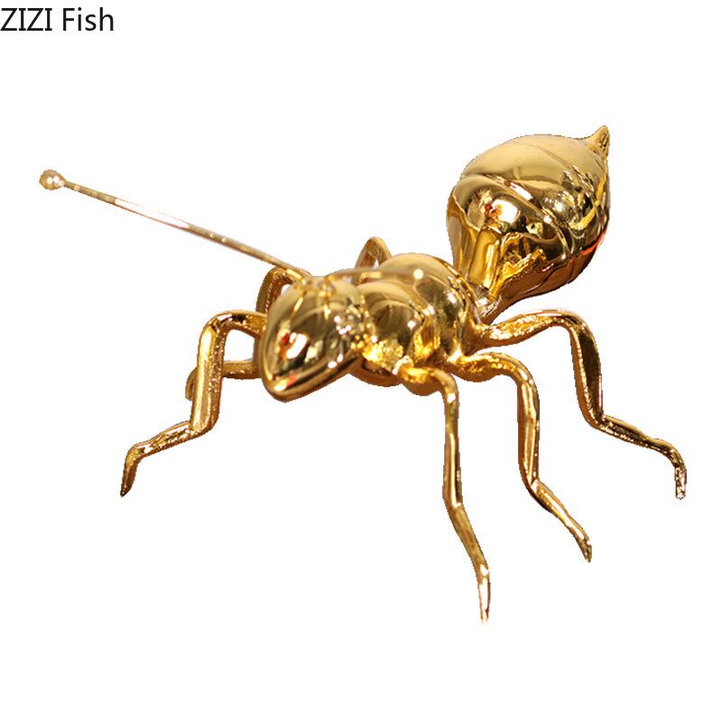 Abstract Art Metal Ants Statue Desk Decoration Crafts Ornaments Golden/silver Ants Artwork Sculpture Room Aesthetic Decor