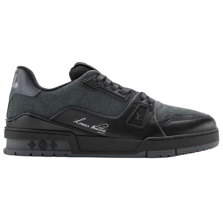 Louis Vuitton Trainer Low Top Skateboard Shoes Men's Black 1AJ440