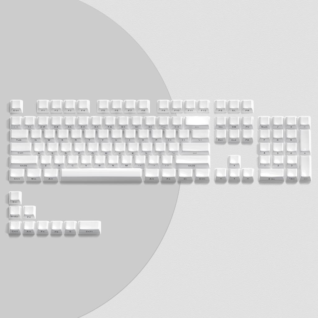 XVX Keycaps 113 Keys Crystal Clear Keycaps Letter Side Engraving OEM Profile 113 Keys Custom for Cherry Gateron MX Switch Mechanical Keyboard Keyboard