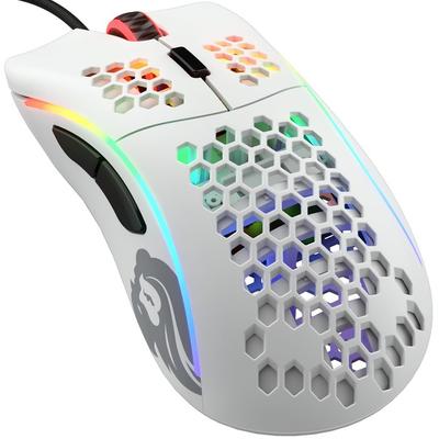 Glorious Model D Mouse Wired Gaming Ergonomic RGB 12,000 DPI 6 Buttons 69g Matte White