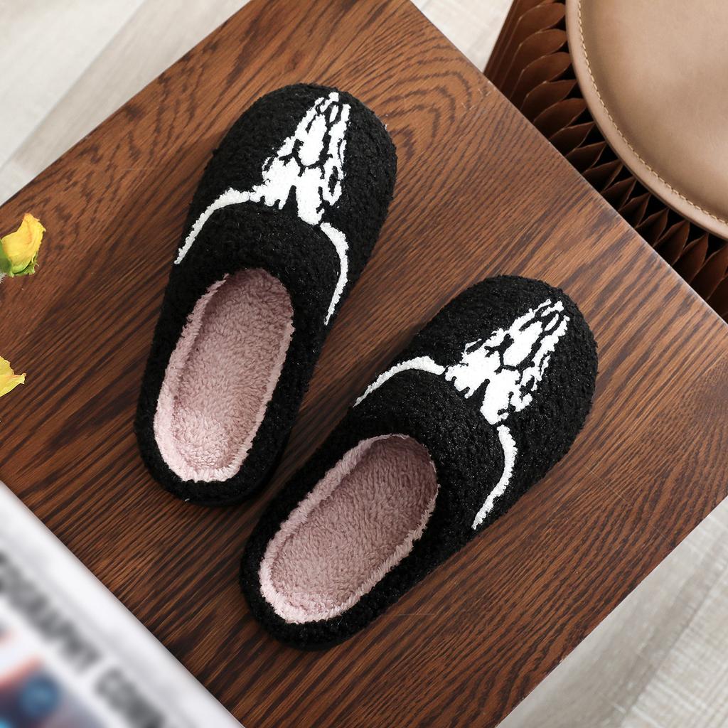 New Winter Home Warm Women Slippers House Fur Cute Love Cushion Slides Comfortable Bedroom Ladies Cotton Female Plush Shoes