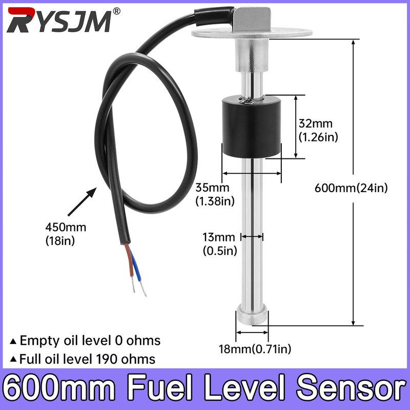 1pc 600mm Sensors Water Fuel Level Gauge Sensor 0~190 ohm Marine Boat Yacht Car Oil Liquid Tank Fuel Sender Unit