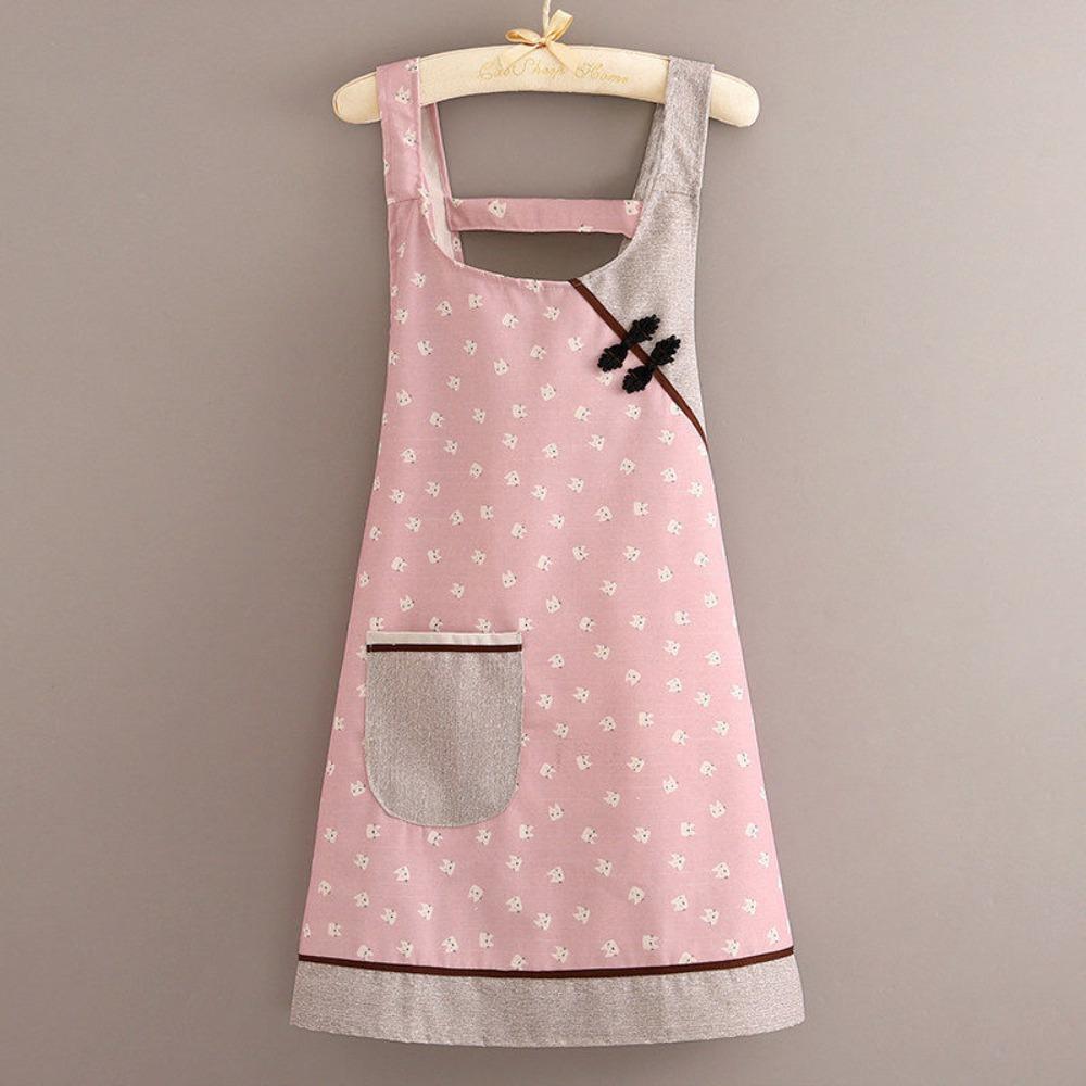 Breathable Canvas Apron with Pocket Kitchen Apron Workwear Cooking Apron Catering Work Style 6