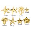 1 Piece 304 Stainless Steel Charms Starfish Flowers Leaves 18K Real Gold Plated Pendants For DIY Jewelry Necklace Making