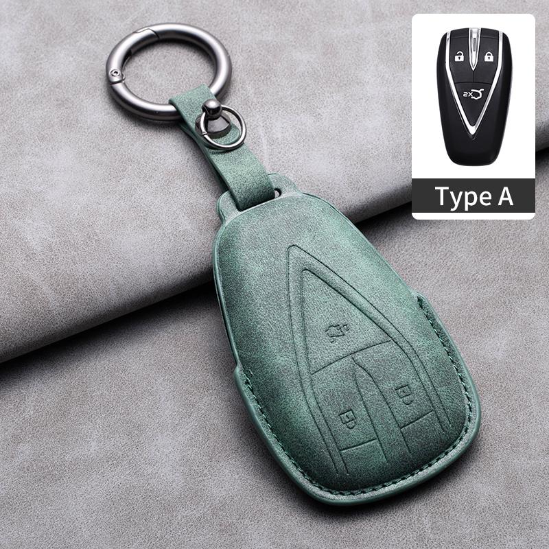 Leather Car Key Case Cover Fob For Changan CS35PLUS CS35 Plus CS55 PLUS CS75 PLUS Eado UNI-T UNI K Oushang X5 X7 EV 2019-2025