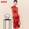 New Chinese Style Mulberry Silk Cheongsam Dress