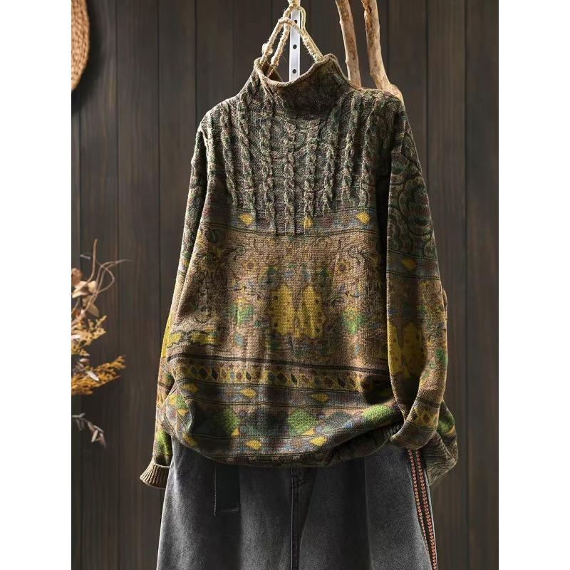 

Женская модная повседневная осенне-зимняя кофта с длинным рукавом и полувысоким воротником Size: One Size