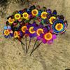 1Pcs Outdoor Kid Toy Sequin Flower Shaped Laser Handheld Windmill Home Garden Decoration Wind Spinner Whirligig Yard Decor