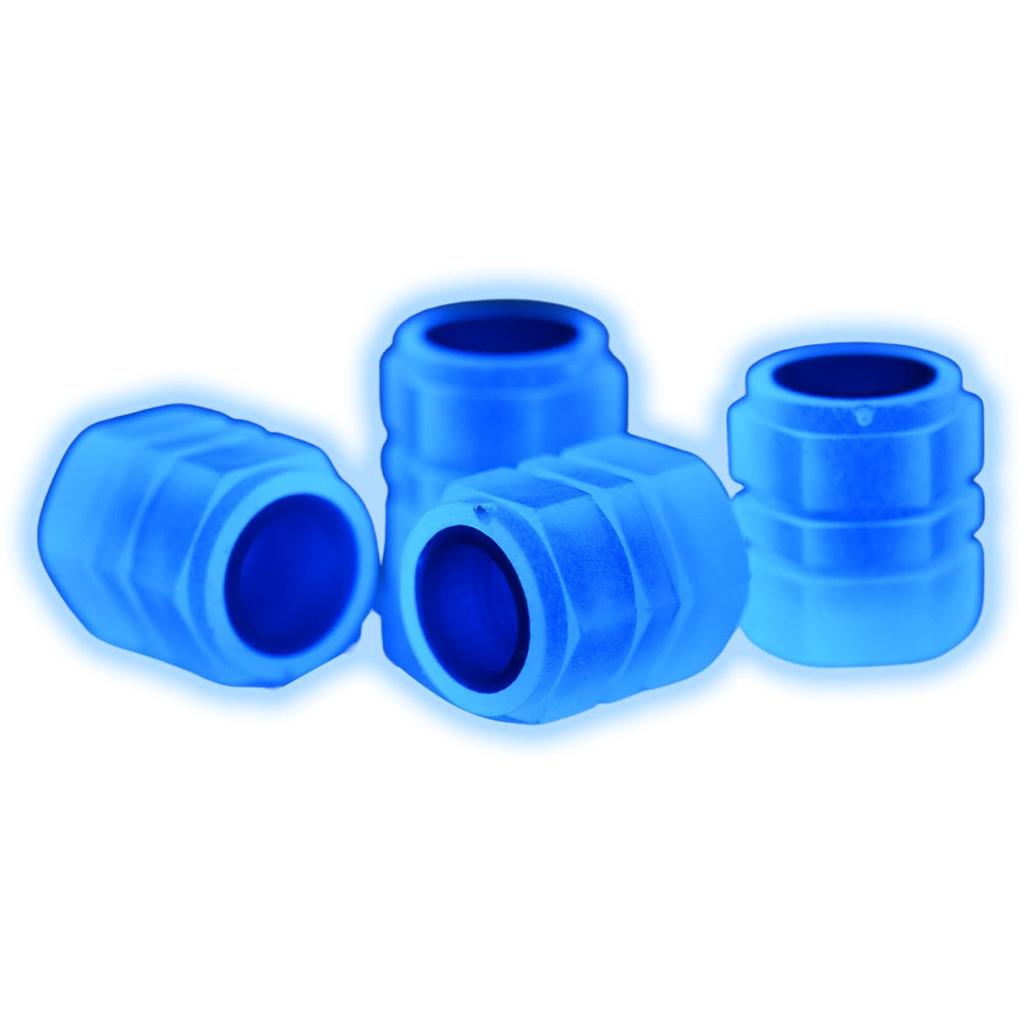 Mdikawe Night Glow Tire Valve Cap,Glow Tire Air Cap,Fluorescent Emitting Stem Cap Universal Tire