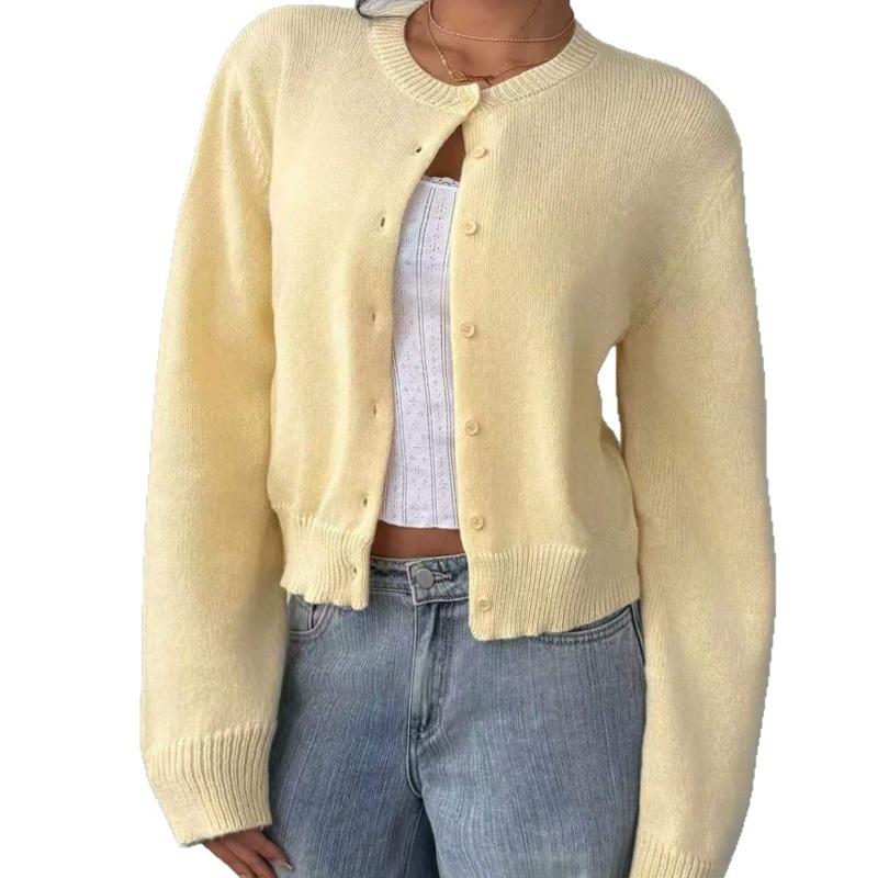 Women S Short Loose Solid Knit Cardigan Casual Sweater Coat
