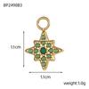 CARLIDANA DIY Handmade Moon Stars Colorful Zircon Accessories Charm Stainless Steel Gold Plated Pendant Fashion Jewelry Necklace