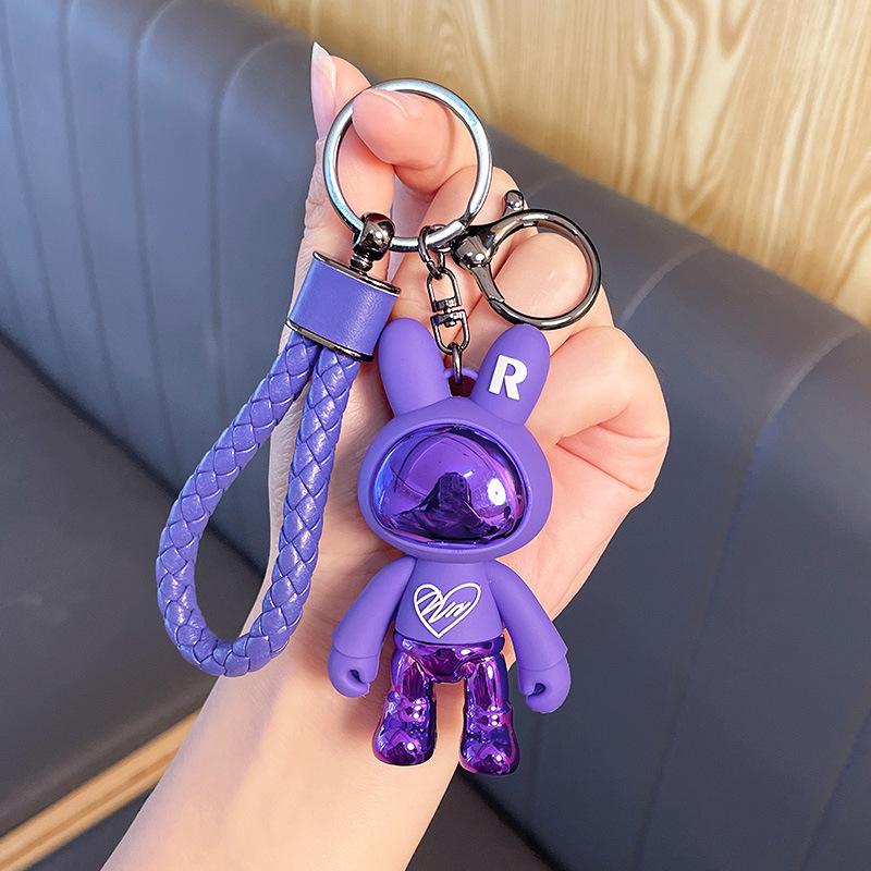 Cartoon Cool Electric Light Rabbit Keychain Pendant Cartoon Couple Car Bag Pendant Small Gift Keychain