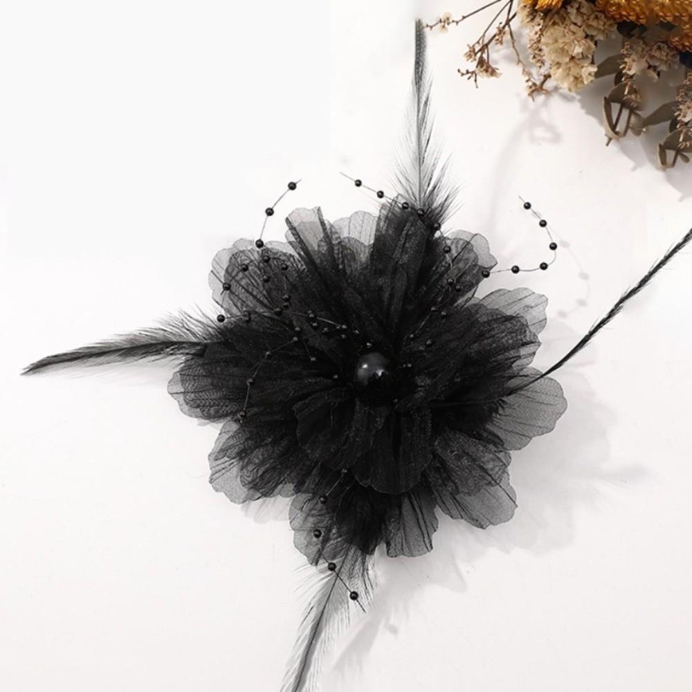 Multi Use Design Pearl Feather Hair Accessory Floral Clothing Accessory For Dress Decor