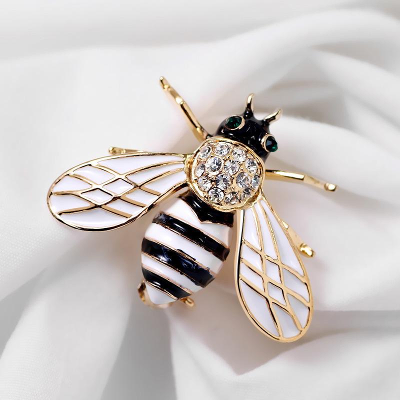 Enamel Rhinestone Bee Brooch Pin for Clothing and Accessories
