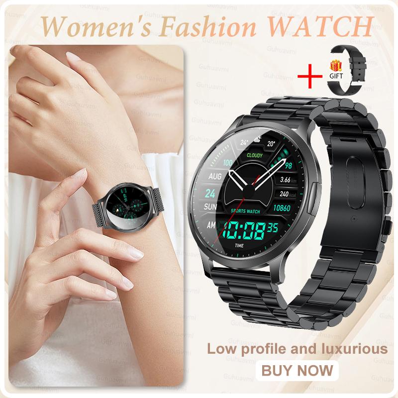 NEW Ultra-thin Body Fashion Smart Watch 1.32"AMOLED HD 3D Screen Women's Health Heart Rate Bluetooth Call Woman Smart Watch