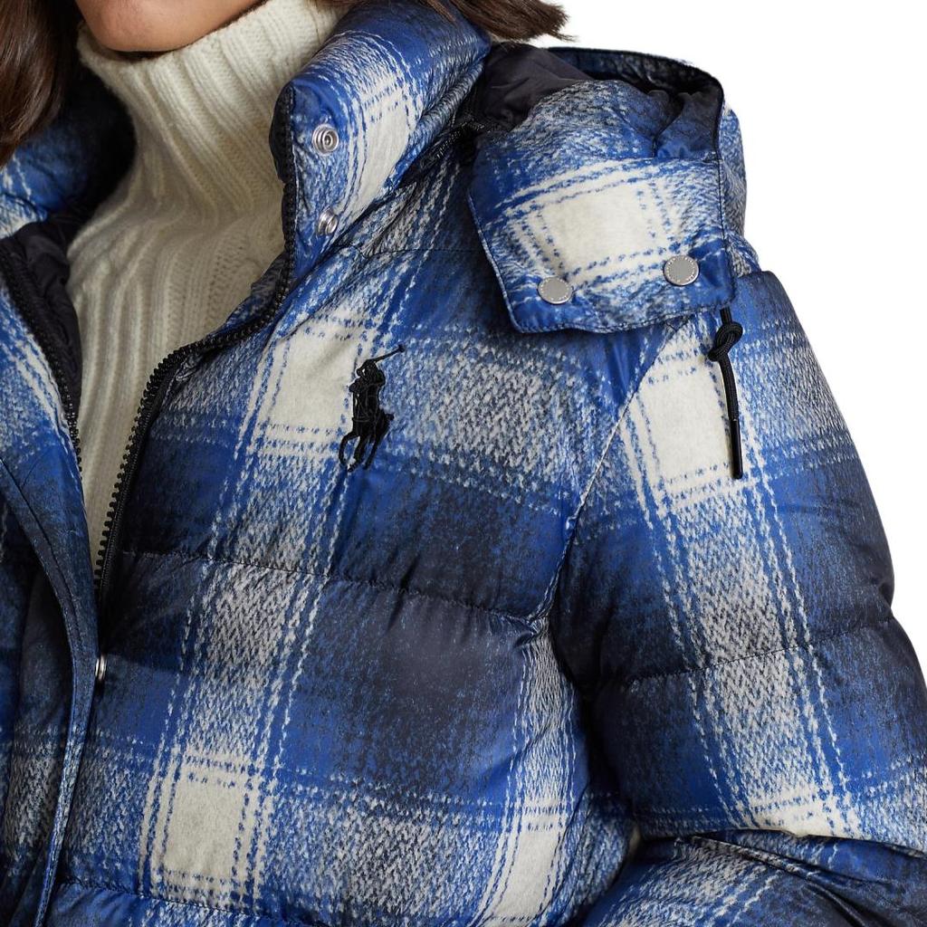 Polo Ralph Lauren FW25 Small Pony Logo Embroidered Waterproof Plaid Jacket Down Coat Women Jacket WMPOOTWN2820095-400