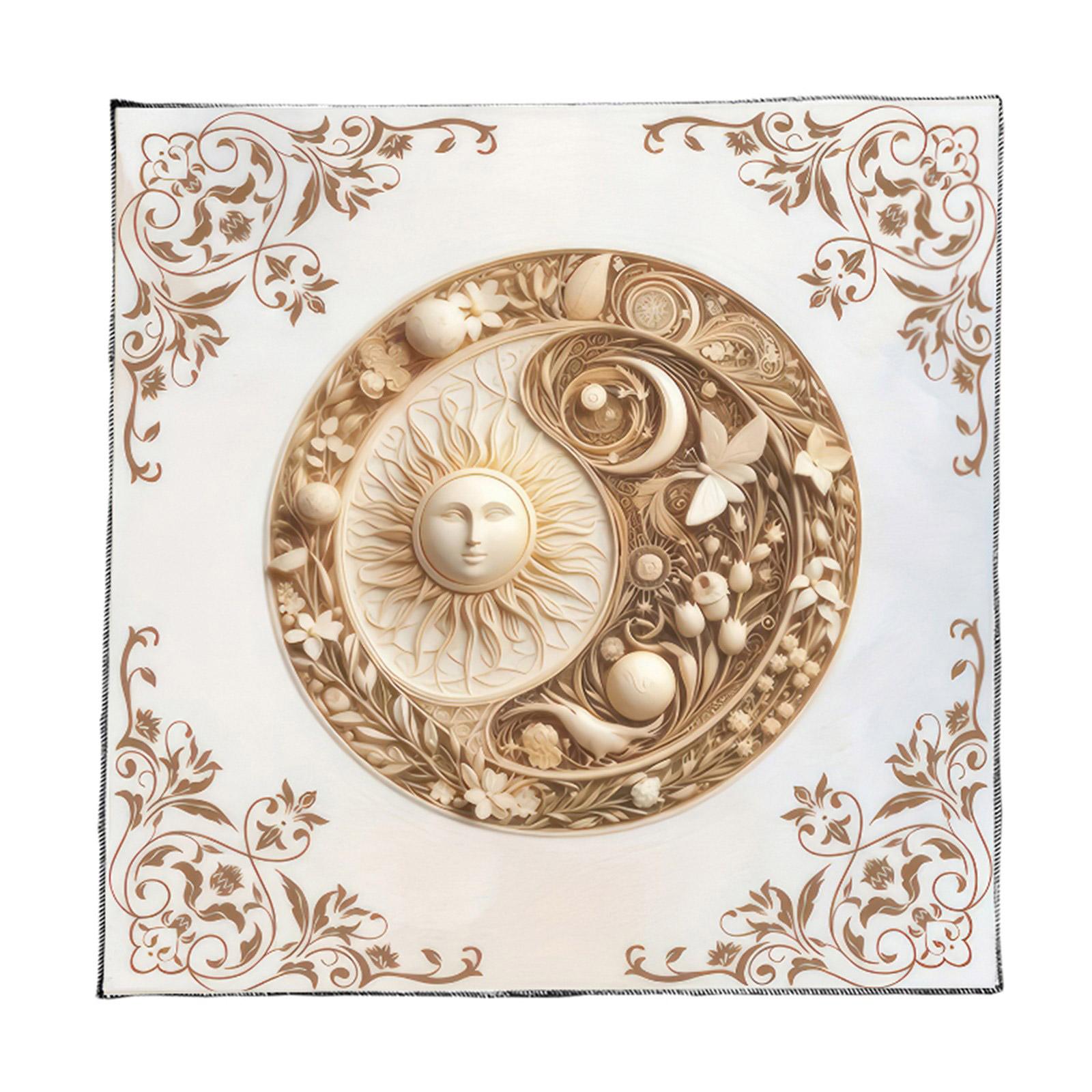 Скатерть Таро с узором подсолнуха, Скатерть для гаданий, Гобелен, Астрология, Колдовство, Декорация 60