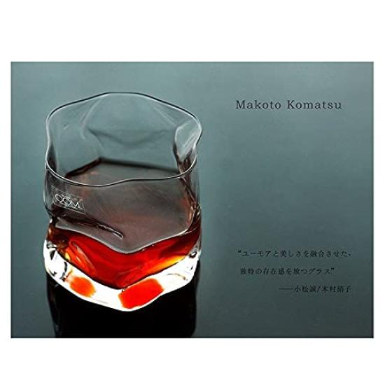 Makoto Komatsu Kimura Glass Tumbler COM Series Crumple Old Fashioned In Wedding Gift Beer Japanese Sake Whiskey Respect for the Aged Day Retirement