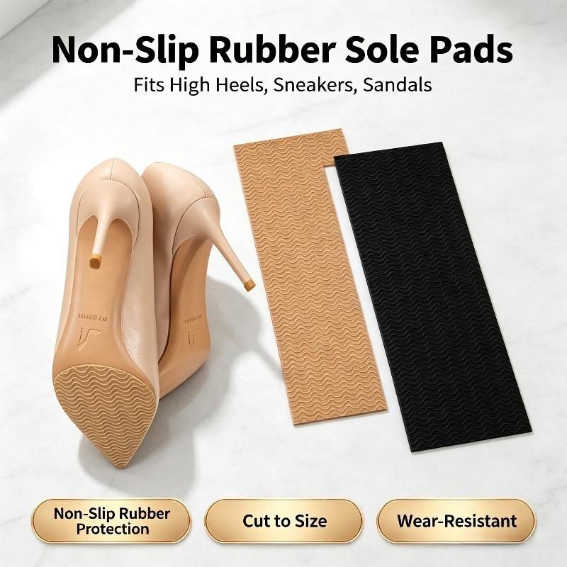Trimmable Rubber Anti Wear Shoe Sole Stickers Self Adhesive Non Slip Sole Protector Pads for Women High Heels Sneakers Footwear