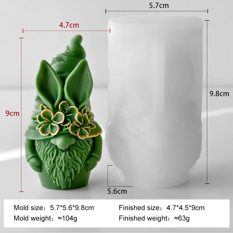 Creative Dwarf Silicone Candle Mold Gypsum Form Resin Ornaments Molds DIY Gnome Handmade Gift Aroma Candle Mould