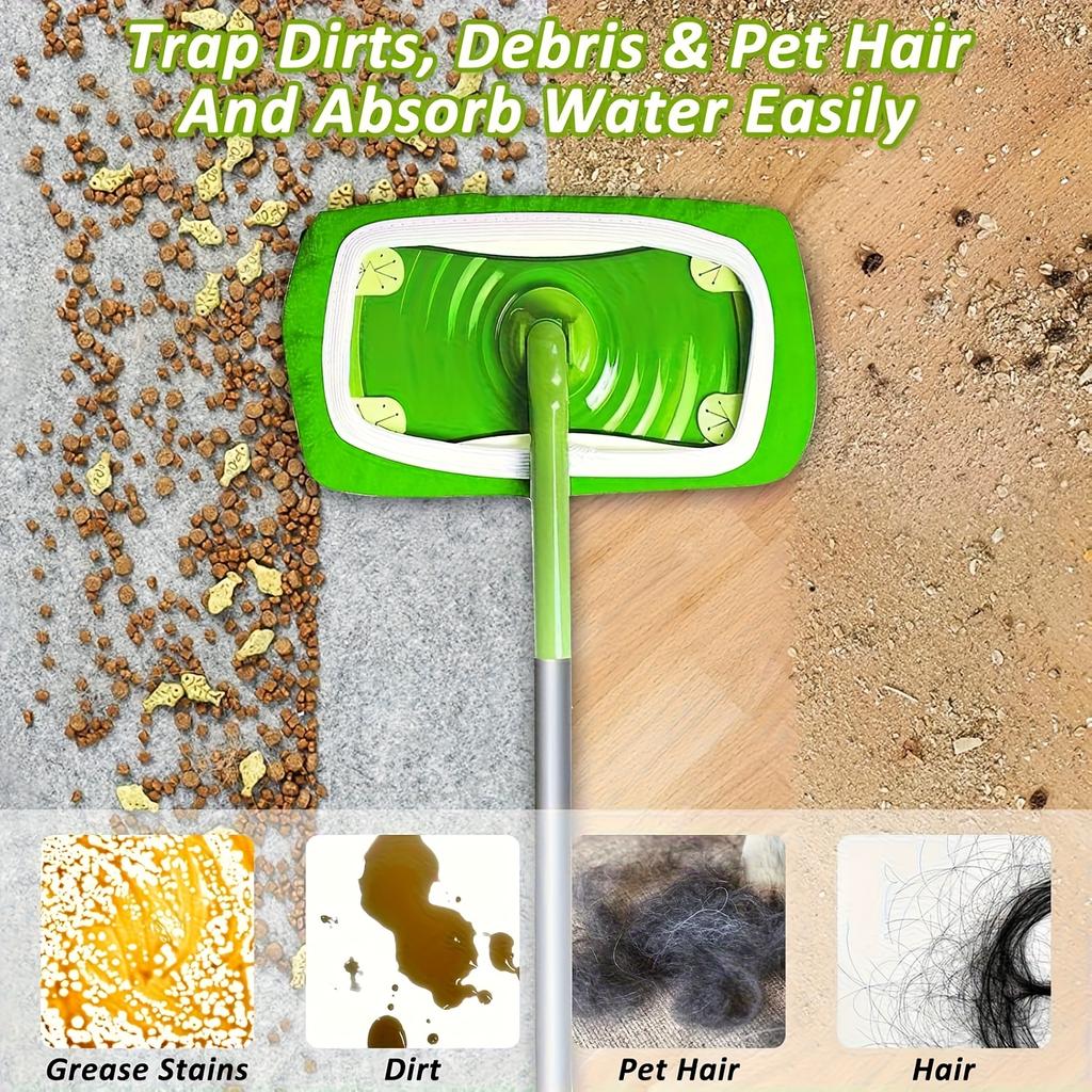 24pcs Reusable Coral Velvet  Mop Pads, Fit, Washable Mop Pads Compatible, Replacement Wet Mopping Refills for Hardwood  Floor