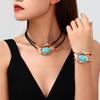Spiral Snail Acrylic Jewelry Set Ladies Necklace Bracelet Combination